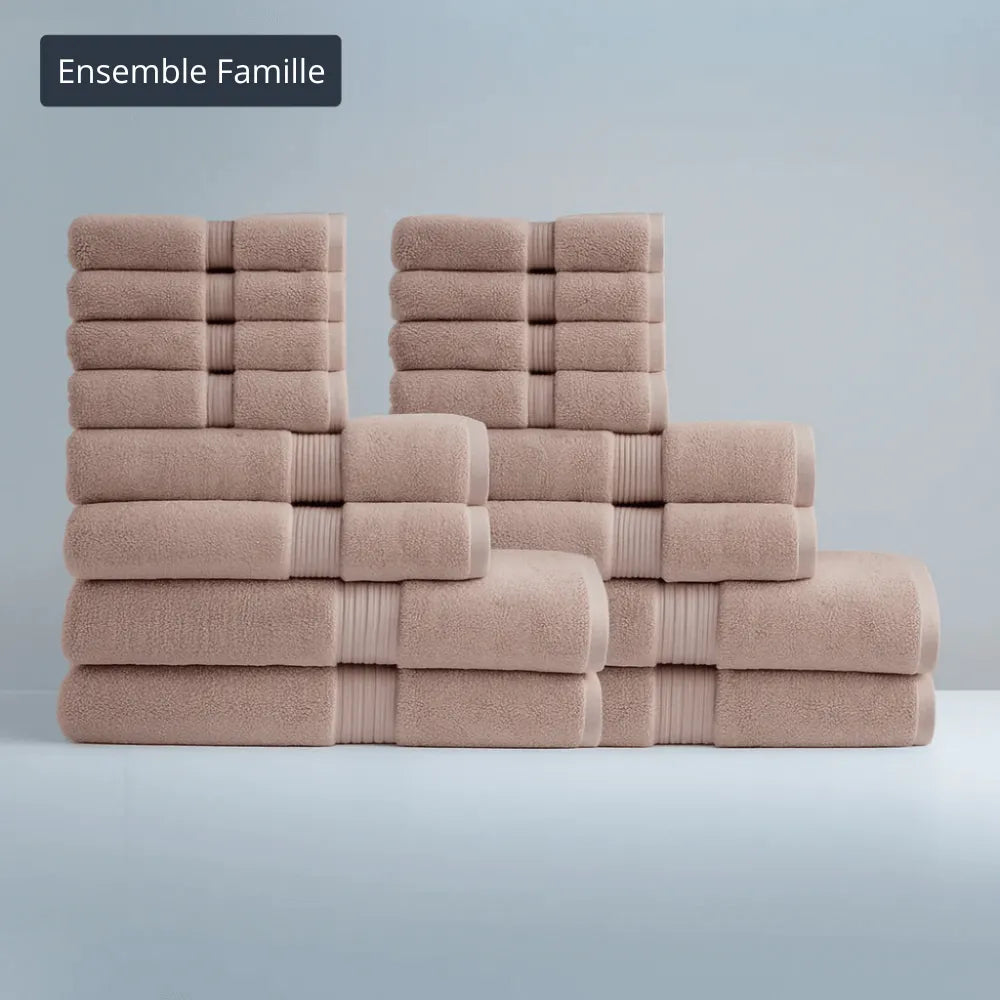Ensemble famille bain luxe – 16 pièces