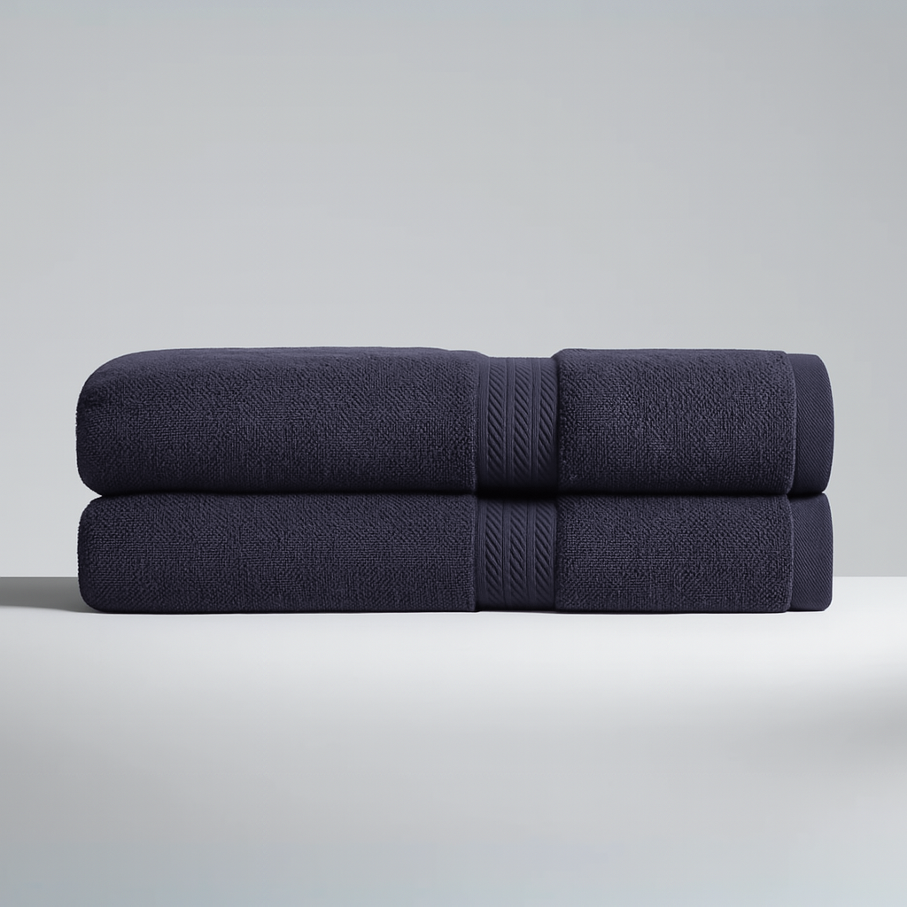 Lot 2 serviettes de bain luxe (150×70 cm)