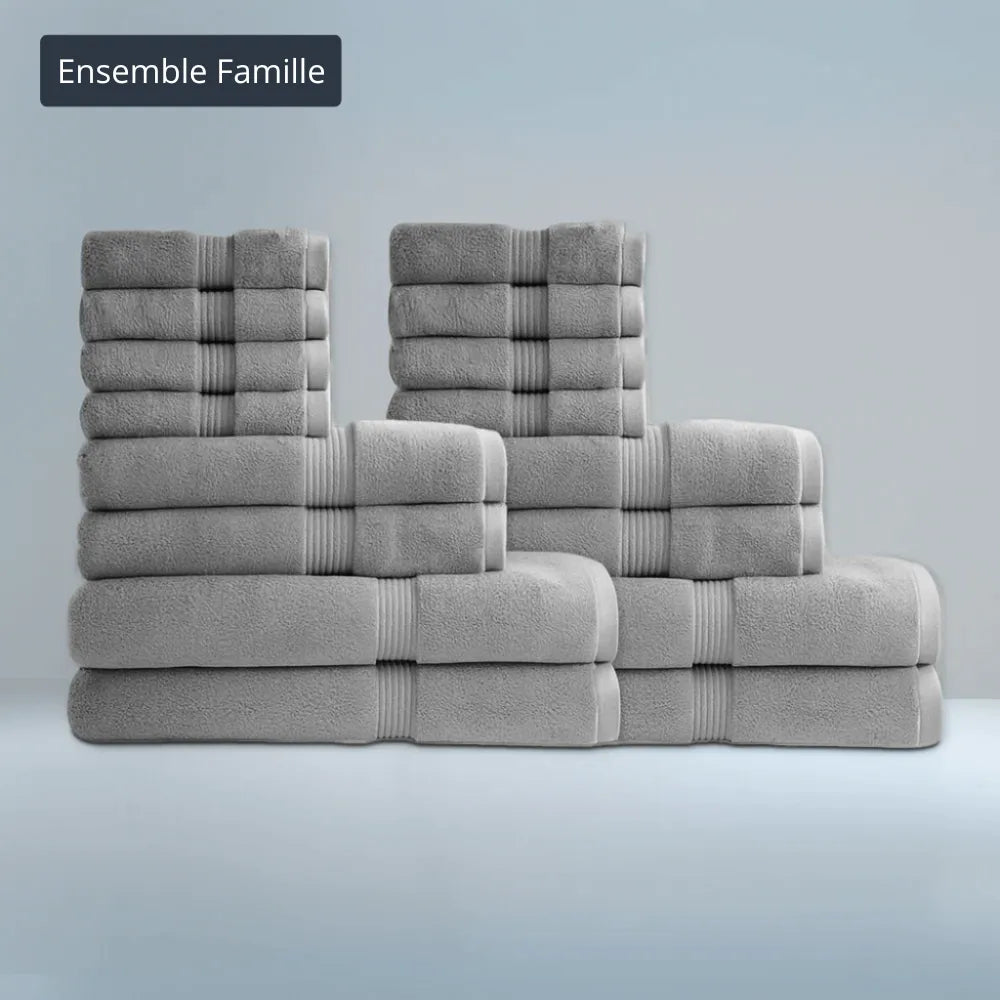 Ensemble famille bain luxe – 16 pièces